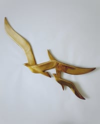 Image 3 of Vintage Brass Seagull Sculpture