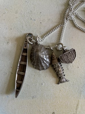 Image of Vintage charm necklace - Gone fishing collection part 2