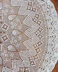 Image 4 of Vintage Crochet Table Cloth (69")