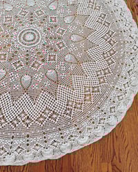 Image 2 of Vintage Crochet Table Cloth (69")
