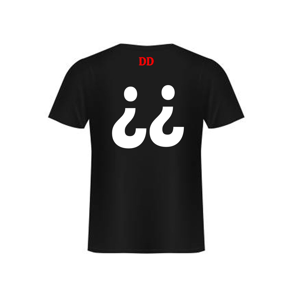 Image of Designer Custom-Fit Dubba Down (Front/Back) Logo Black/White