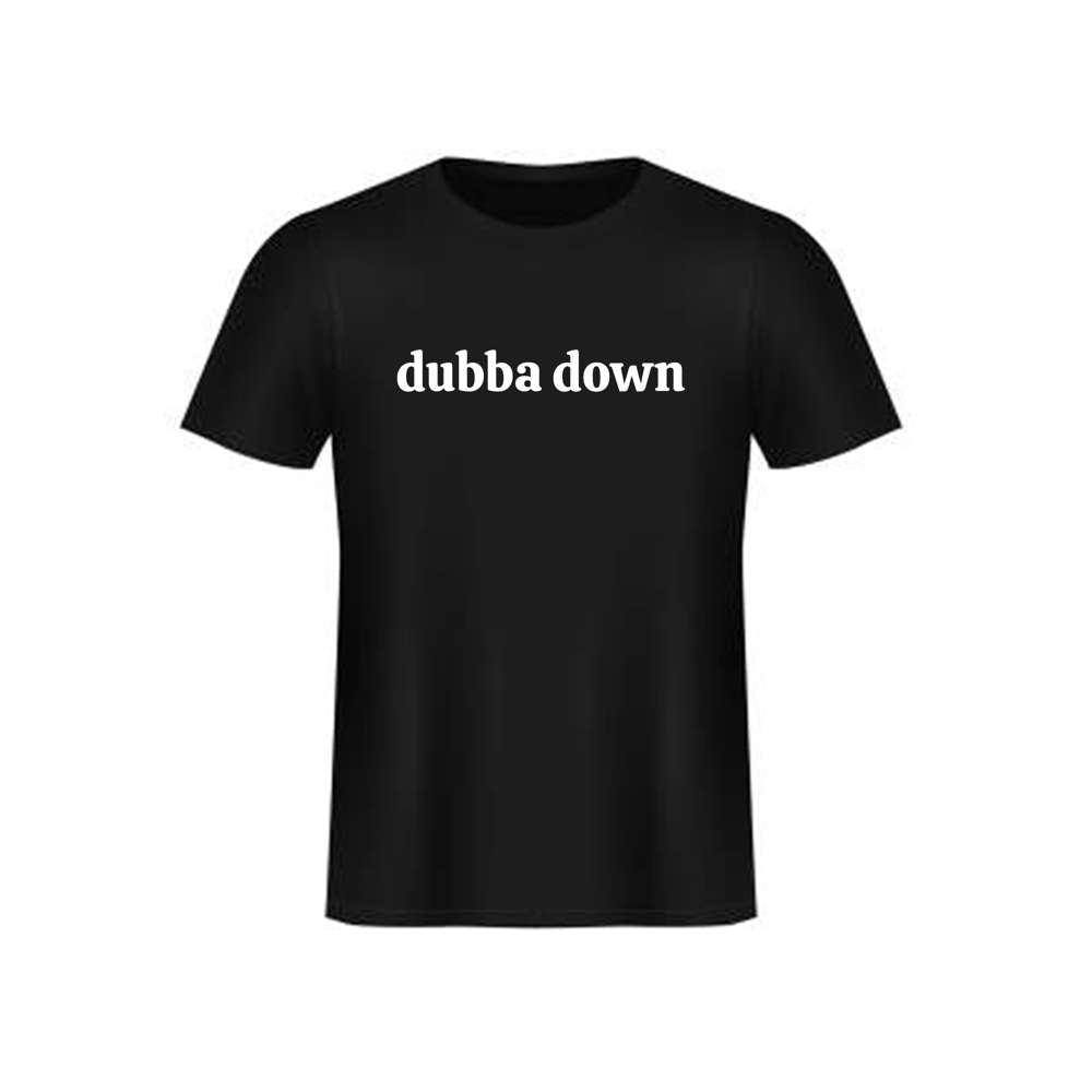 Image of Designer Custom-Fit Dubba Down (Front/Back) Logo Black/White
