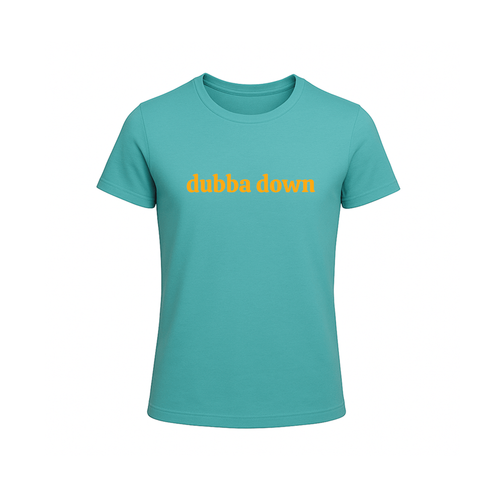 Image of Designer Custom-Fit Dubba Down (Front/Back) Logo Aqua