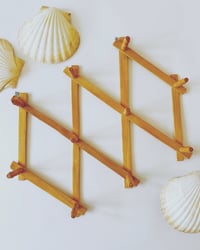 Image 1 of Vintage Wooden Accordian Wall Hooks