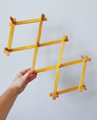 Image 3 of Vintage Wooden Accordian Wall Hooks