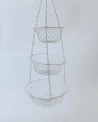 Image 3 of Vintage Wire Hanging Fruit Baskets