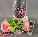 Gemini Zodiac Drinkware Set Pretty In Pink