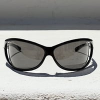 Image 2 of Prada Sport Black Oval Wrap Sunglasses