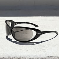 Image 1 of Prada Sport Black Oval Wrap Sunglasses