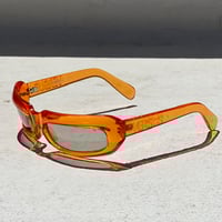 Image 2 of Versus by Versace Orange Wrap Frame Sunglasses