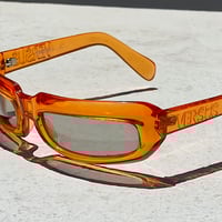 Image 1 of Versus by Versace Orange Wrap Frame Sunglasses