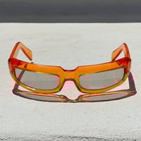 Image 3 of Versus by Versace Orange Wrap Frame Sunglasses