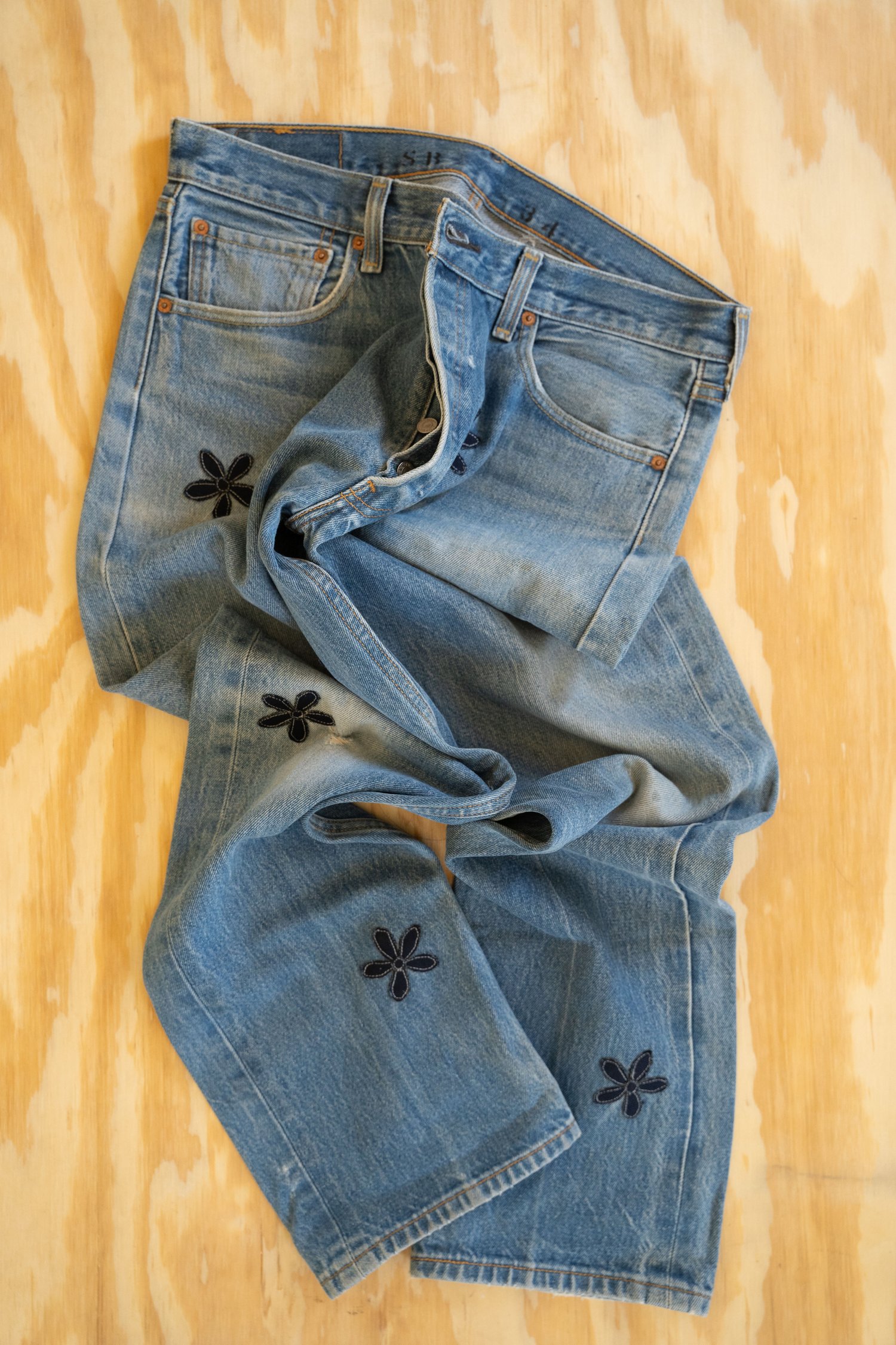 Image of Denim floral jeans 