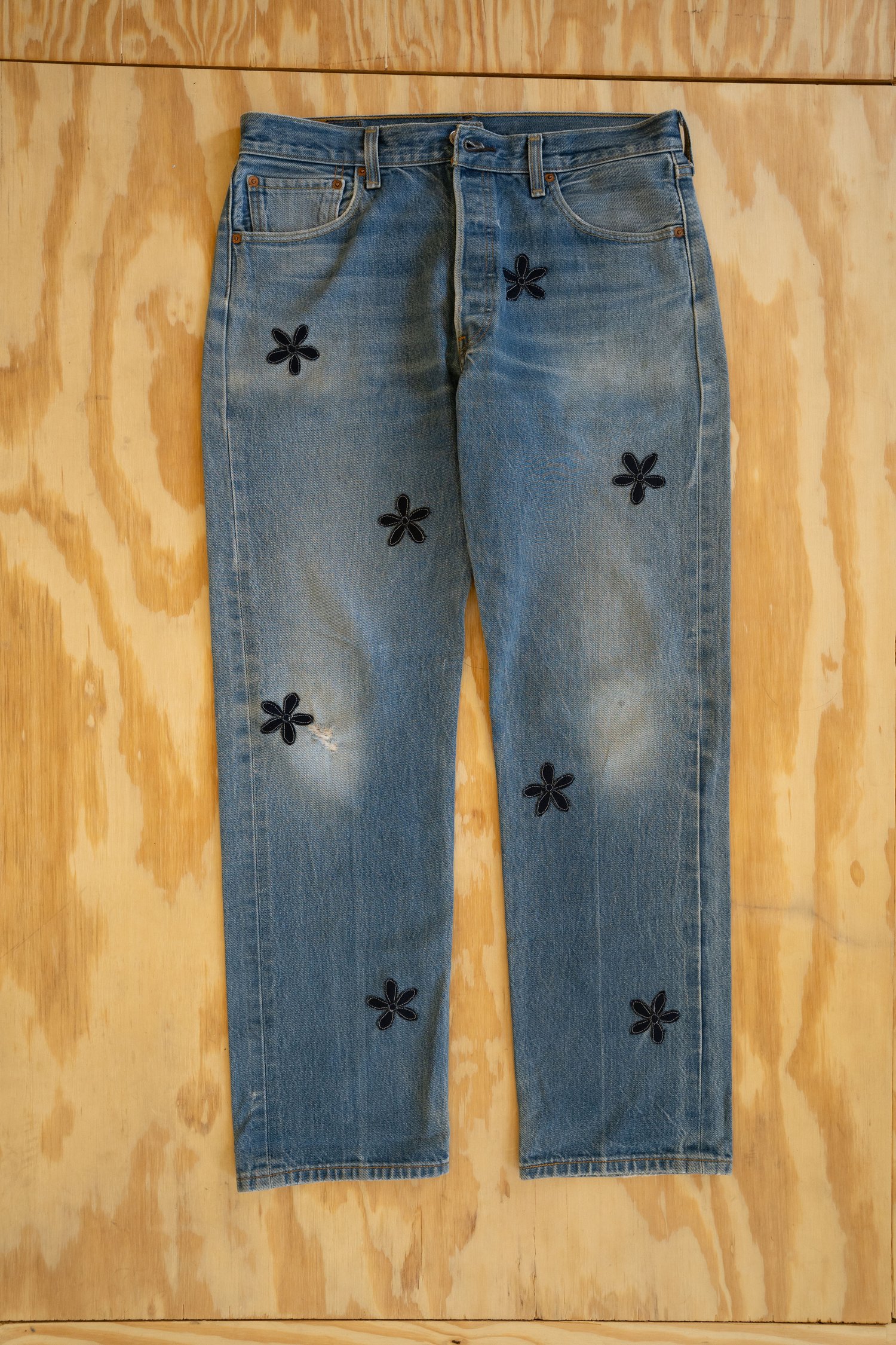 Image of Denim floral jeans 