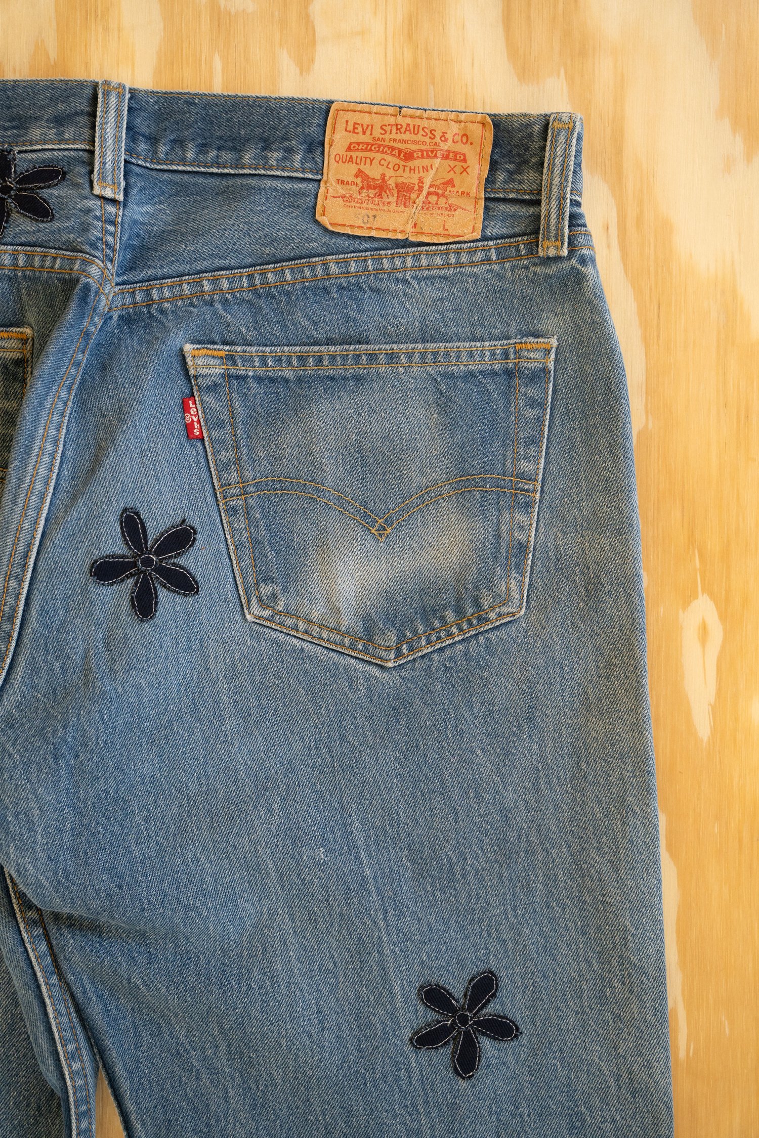 Image of Denim floral jeans 