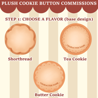 Image 2 of Custom Plush Cookie Button Commissions