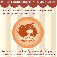Image 3 of Custom Plush Cookie Button Commissions