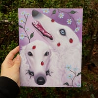 Image 1 of 8x10 inch satin gloss print of my painting "Coping"