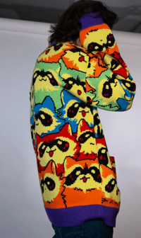 Image 5 of Rainbow Raccoon Cardigan