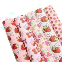 Strawberry Smooth Faux Leather Sheets Pack