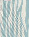 Aqua Zebra Fitted Sheet