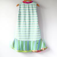 Image 4 of thailand elephants elefants 6/7 courtneycourtney twirly twirl tank sleeveless dress rainbow stripe