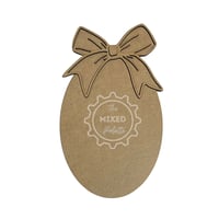 Tall Oval Bow Plaque