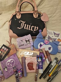 Image 6 of Angelas Custom RESERVED Juicy Couture Heritage Bowler Makeup Bundle Featuring Kuromi 