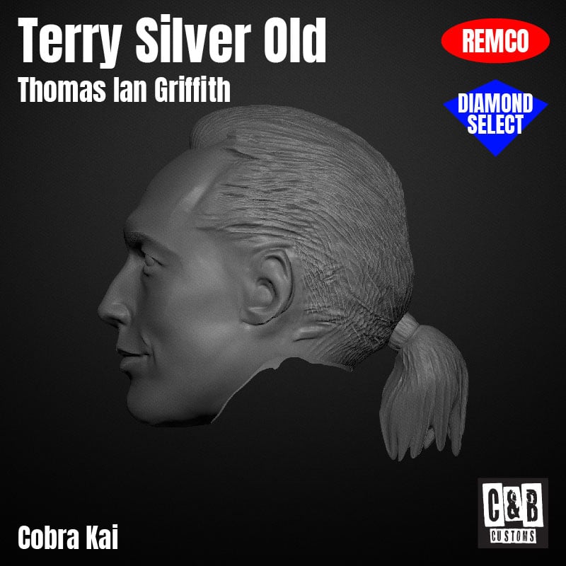 Terry Silver 3D printed head Cobra Kai tv series