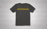 ANSIA E DISAGIO DARK GREY/ YELLOW T-SHIRT [LIMITED]