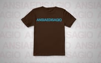 ANSIA E DISAGIO DARK BROWN/ LIGHT BLUE T-SHIRT [LIMITED]
