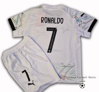 Image 3 of Portugal away 2025 RONALDO kids kit