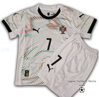 Image 2 of Portugal away 2025 RONALDO kids kit