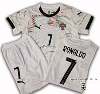 Image 1 of Portugal away 2025 RONALDO kids kit