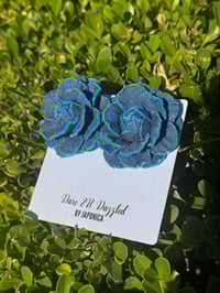 Image 1 of Denim Rose Earrings