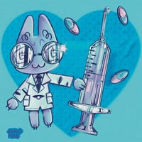 Doctor kitty print