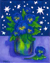 Pansy painting