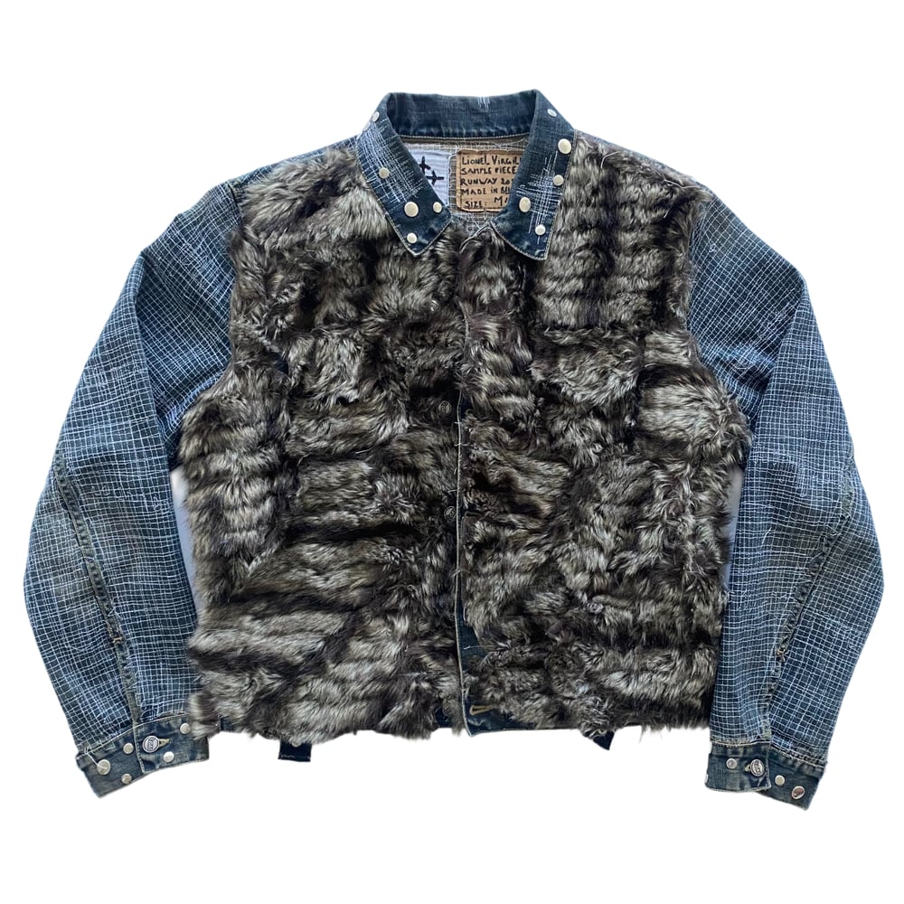 FAUX FUR DENIM JACKET 