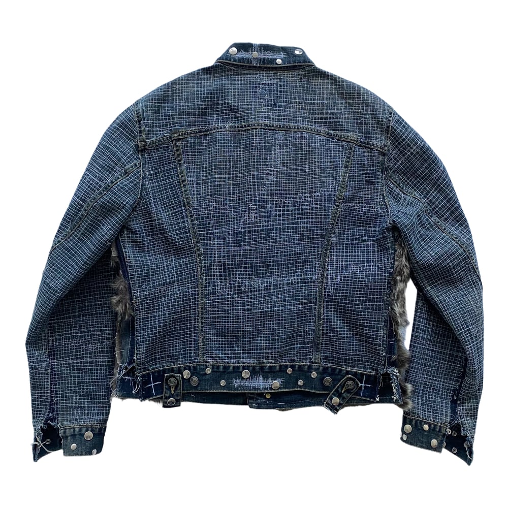FAUX FUR DENIM JACKET 