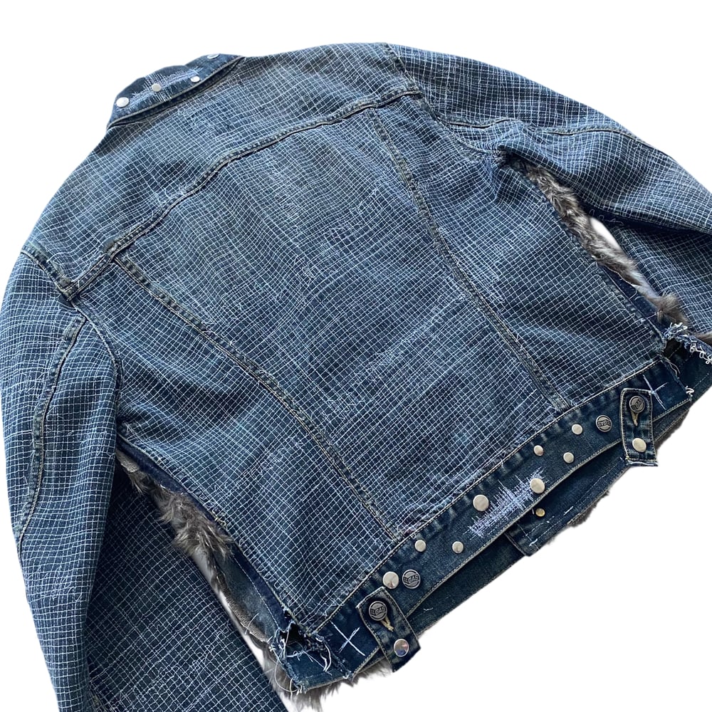 FAUX FUR DENIM JACKET 