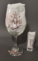 Gemini Zodiac Drinkware Rose Gold 