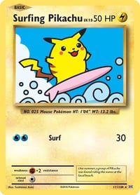 Surfing Pikachu - XY - Evolutions - Near Mint