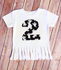 Image 2 of Ghosts Birthday Fringe Top Girl’s Boho Spooky Season Halloween Birthday Shurt