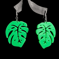 Image 1 of Monstera Leaf Earrings