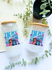 Image 1 of In My Lilo And Stitch Era Glass Can Frosted Mug