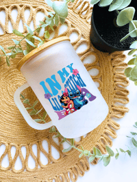 Image 2 of In My Lilo And Stitch Era Glass Can Frosted Mug