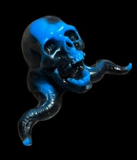 Image 3 of LARGE Tentacle Skull One Off- Black and Blue with UV/Light Blue Glow