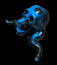 Image 4 of LARGE Tentacle Skull One Off- Black and Blue with UV/Light Blue Glow