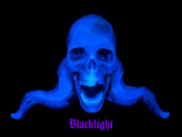 Image 2 of LARGE Tentacle Skull One Off- Black and Blue with UV/Light Blue Glow