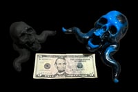 Image 6 of LARGE Tentacle Skull One Off- Black and Blue with UV/Light Blue Glow